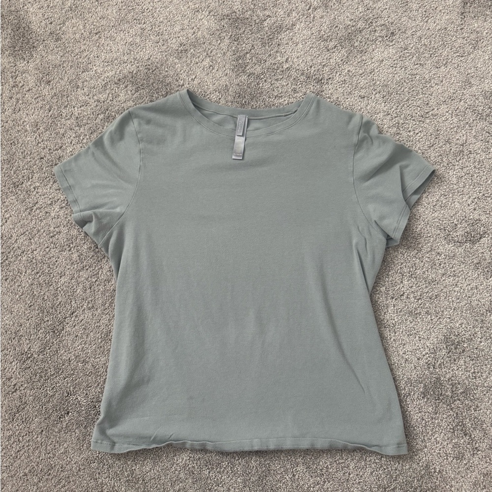 SKIMS Cotton Jersey T Shirt light blue